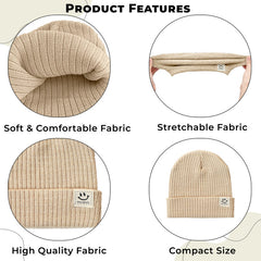 Compact and Stylish Baby Cap (Beige)