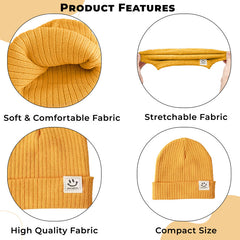 Compact and Stylish Baby Cap (Mustard)