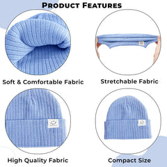 Compact and Stylish Baby Cap (Water Blue)