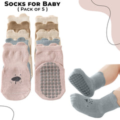 Baby Socks Soft and Anti-Slip Infant Socks (Pack of 5)