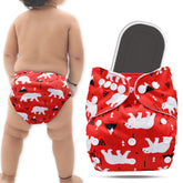 Reusable Baby Cloth Diaper with Adjustable Snap Buttons and Insert (Set of 1)