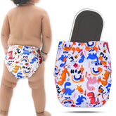 Reusable Baby Cloth Diaper with Adjustable Snap Buttons and Insert (Set of 1)