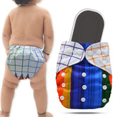 Reusable Baby Cloth Diaper with Adjustable Snap Buttons and Insert (Set of 1)