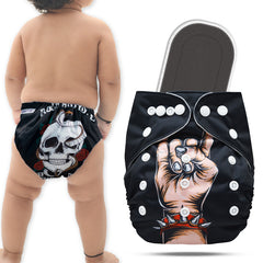 Reusable Baby Cloth Diaper with Adjustable Snap Buttons and Insert (Set of 1)