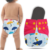 Reusable Baby Cloth Diaper with Adjustable Snap Buttons and Insert (Set of 1)