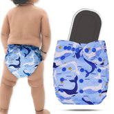 Reusable Baby Cloth Diaper with Adjustable Snap Buttons and Insert (Set of 1)