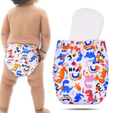 Reusable Baby Cloth Diaper with Adjustable Snap Buttons and Insert (Set of 1)