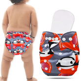 Reusable Baby Cloth Diaper with Adjustable Snap Buttons and Insert (Set of 1)
