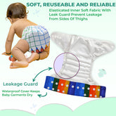 Reusable Baby Cloth Diaper with Adjustable Snap Buttons and Insert (Set of 1)
