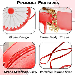 Trendy Crossbody Sling Backpack for Kids (Red)