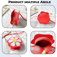 Trendy Crossbody Sling Backpack for Kids (Red)