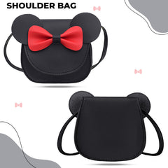 Trendy Crossbody Sling Backpack for Kids (Black)