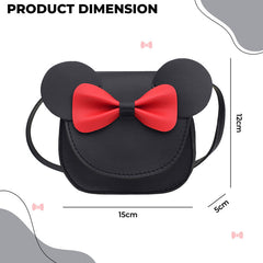 Trendy Crossbody Sling Backpack for Kids (Black)