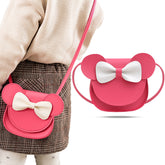 Trendy Crossbody Sling Backpack for Kids (Rose Red)
