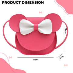 Trendy Crossbody Sling Backpack for Kids (Rose Red)