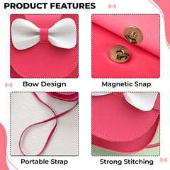 Trendy Crossbody Sling Backpack for Kids (Rose Red)