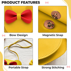 Trendy Crossbody Sling Backpack for Kids (Yellow)