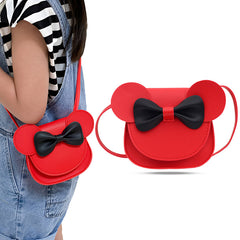 Trendy Crossbody Sling Backpack for Kids (Red)