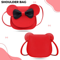 Trendy Crossbody Sling Backpack for Kids (Red)