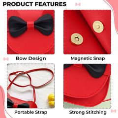 Trendy Crossbody Sling Backpack for Kids (Red)