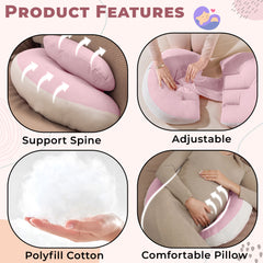 Maternty Pegnancy Pillow for Mother Back Support (Pink)