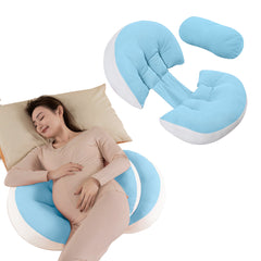 Maternty Pegnancy Pillow for Mother Back Support (Blue)
