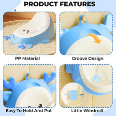 Wall-Mounted & Portable Pee Trainer Urinal for Baby (Ocean Blue)