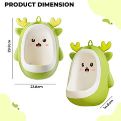 Wall-Mounted & Portable Pee Trainer Urinal for Baby (Apple Green)