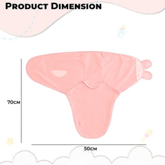 Organic Cotton Hooded Muslin Swaddle Wrap for Baby (Pure Color Powder)