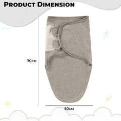 Organic Cotton Hooded Muslin Swaddle Wrap for Baby (Solid Gray)