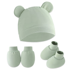 Baby Safety Cap, Socks Hand Mittens (Set of 3)