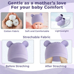 Baby Safety Cap, Socks Hand Mittens (Set of 3)