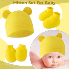 Baby Safety Cap, Socks Hand Mittens (Set of 3)