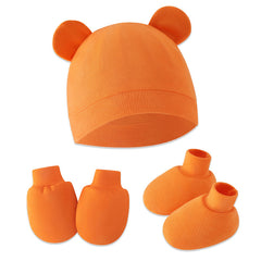 Baby Safety Cap, Socks Hand Mittens (Set of 3)