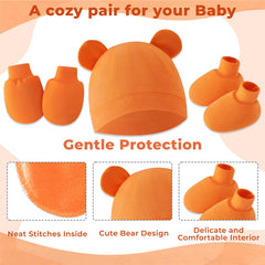 Baby Safety Cap, Socks Hand Mittens (Set of 3)