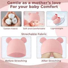 Baby Safety Cap, Socks Hand Mittens (Set of 3)