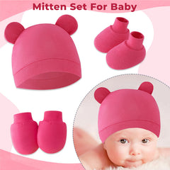 Baby Safety Cap, Socks Hand Mittens (Set of 3)