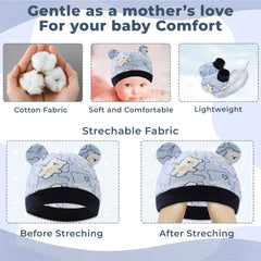 Baby Safety Cap, Socks, Hand Mittens (Set of 3)
