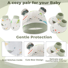 Baby Safety Cap, Socks Hand Mittens (Set of 3)