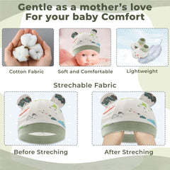 Baby Safety Cap, Socks Hand Mittens (Set of 3)