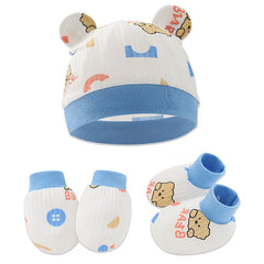Baby Safety Cap, Socks Hand Mittens (Set of 3)