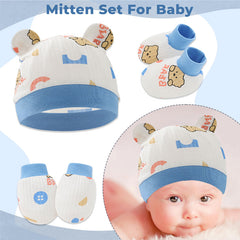 Baby Safety Cap, Socks Hand Mittens (Set of 3)