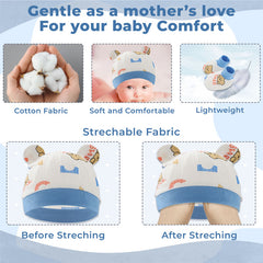 Baby Safety Cap, Socks Hand Mittens (Set of 3)