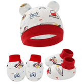 Baby Safety Cap, Socks, Hand Mittens (Set of 3)