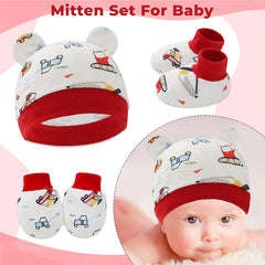 Baby Safety Cap, Socks, Hand Mittens (Set of 3)
