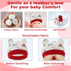 Baby Safety Cap, Socks, Hand Mittens (Set of 3)