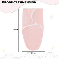 Organic Cotton Hooded Muslin Swaddle Wrap for Baby (Pink Plain)