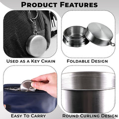 Foldable Drinking Cup for Baby (Silver)