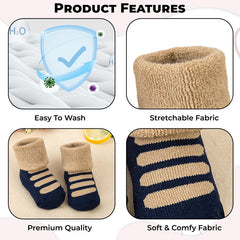 Baby Socks Soft and Anti-Slip Infant Socks (Pack of 4)