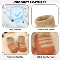 Baby Socks Soft and Anti-Slip Infant Socks (Set of 4)